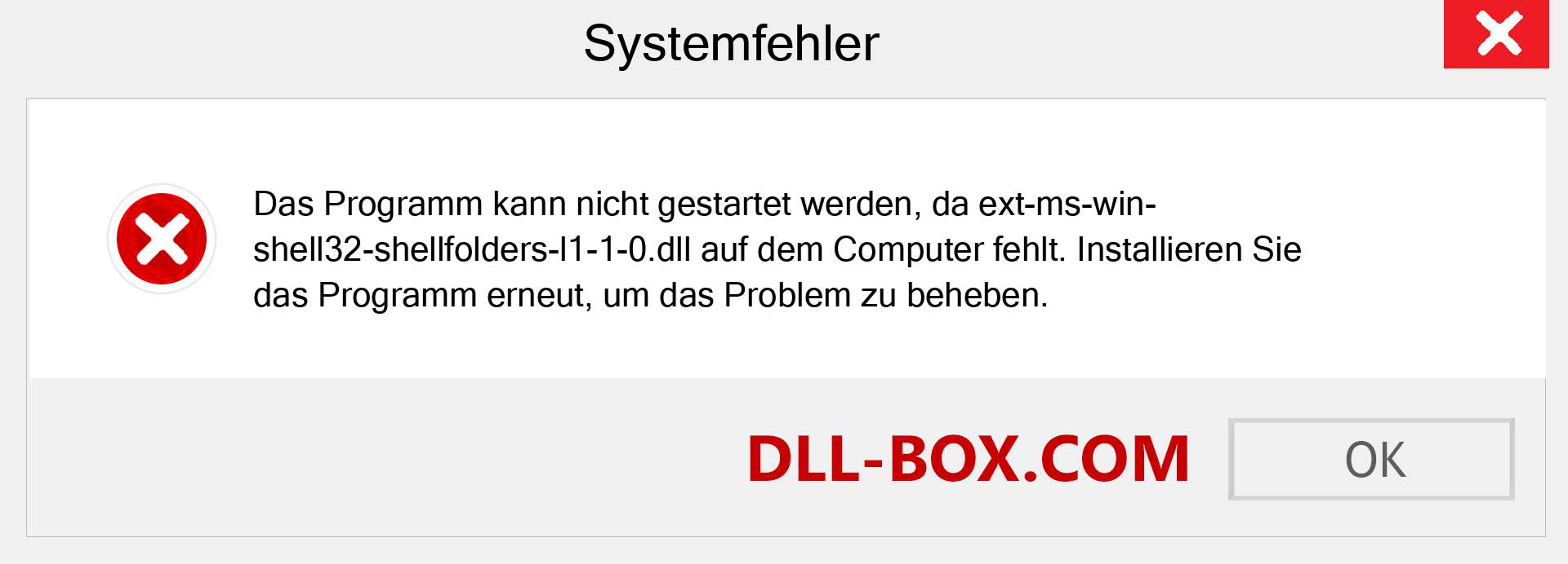 ext-ms-win-shell32-shellfolders-l1-1-0.dll-Datei fehlt?. Download für Windows 7, 8, 10 - Fix ext-ms-win-shell32-shellfolders-l1-1-0 dll Missing Error unter Windows, Fotos, Bildern