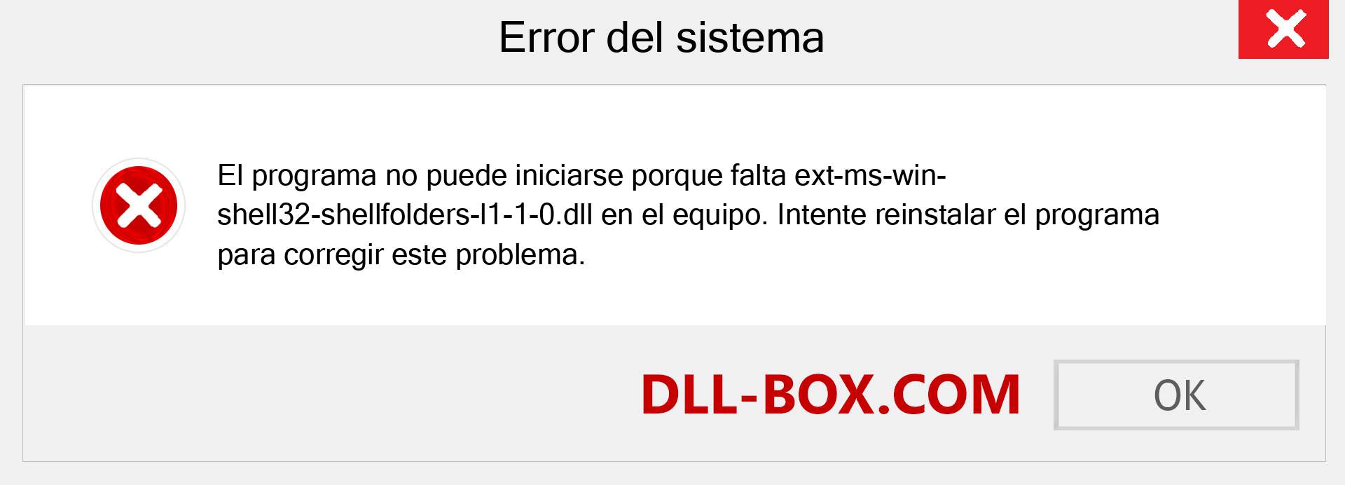 ¿Falta el archivo ext-ms-win-shell32-shellfolders-l1-1-0.dll ?. Descargar para Windows 7, 8, 10 - Corregir ext-ms-win-shell32-shellfolders-l1-1-0 dll Missing Error en Windows, fotos, imágenes